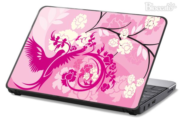 Skin Adesivo p/ Notebook, Netbook, Lap Top -Passaro Floral 2