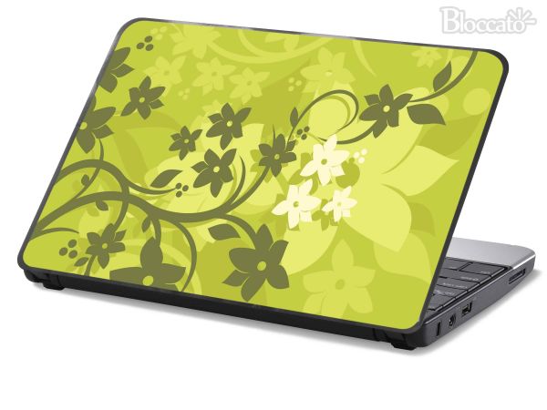 Skin Adesivo p/ Notebook, Netbook, Lap Top - Floral Verde