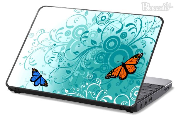 Skin Adesivo p/ Notebook, Netbook, Lap Top-Floral Borboletas